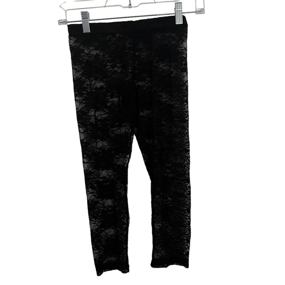 XXI Forever 21 Black Mesh Lace Crop Leggings NWT Small